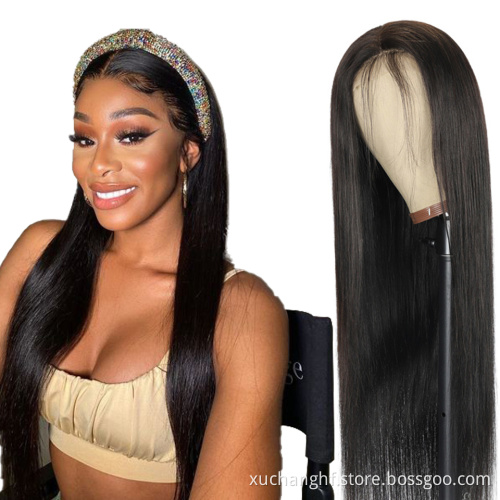 Natural Wave 13*4 Lace Frontal Human Virgin Hair Wigs Full Cuticle Aligned Unprocessed Indian Virgin Hair Wigs Body Wave
